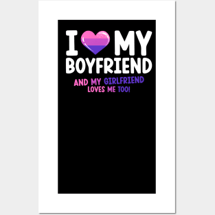 I love my girlfriend, but my boygriend loves me too Posters and Art